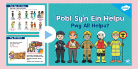 Pŵerbwynt Gwybodaeth: Pobl Sy'n Ein Helpu (teacher made)