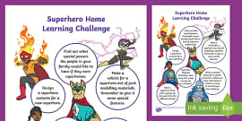 Early Years Craft and activity box  Superheroes home learning resources pack 