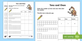 Tens and Units Worksheet / Worksheet