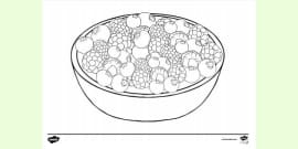 FREE! - Bowl of Soup Colouring Sheet | Colouring Sheets