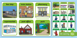 Places in the Community Flashcards (teacher made) - Twinkl