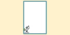 Robot Portrait Page Borders- Portrait Page Borders