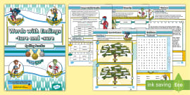 Words Ending in ture Word Search - Twinkl