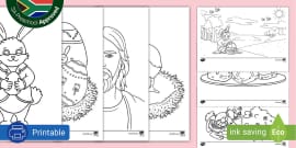 Easter Coloring Pages English/Spanish (Teacher-Made)