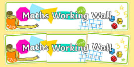 Math Learning Wall Banner (teacher made) - Twinkl