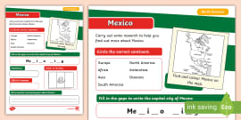 KS2 Mexico Research Activity (teacher made) - Twinkl