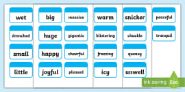 Feelings Synonyms Snap Cards (teacher made) - Twinkl