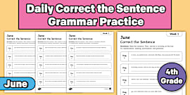 Fourth January Daily Correct the Sentence Grammar Practice