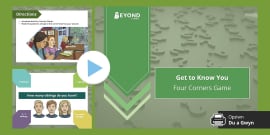 Back to School Four Corners Game PowerPoint & Google Slides