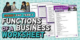 Grade 9 EMS - Term 3 - Functions of a Business - Notes