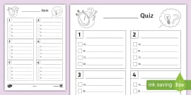 Editable Quiz Template | Easy Online Quiz Maker | Twinkl