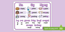 Marungko Approach flash cards (n, g, ng) (teacher made)