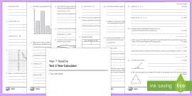 year 7 end of year maths assessment teacher made