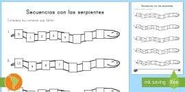 Ficha De Actividad Completar Las Secuencias N Meros