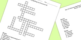 Year 3-4 Statutory Spelling List Crossword Pack - Word List