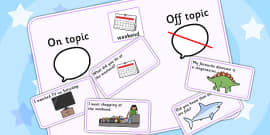 Pragmatics - On topic vs Off topic Visual