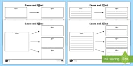 Cause and Effect Connectives Worksheet (teacher made)