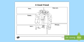 What Makes a Good Friend? Worksheet - Teaching Resource - Twinkl