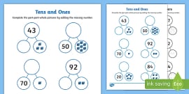 Tens and Ones Worksheet - Teaching Maths KS1