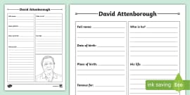 Significant Individuals Fact File Template - KS1 Resource