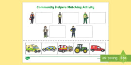 Community Helpers Job Match Activity (teacher made) - Twinkl