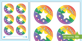 👉 Star-themed Editable Name Labels - KS1 Classroom Management