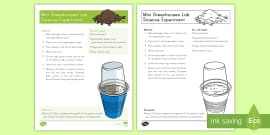 My Little Greenhouse Activity - Twinkl USA Resources