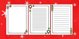 Christmas Letter Borders | Festive Teaching Materials