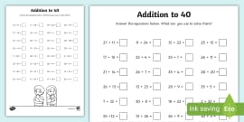 👉 Adding to 30 Activity Sheet 1, Addition to 30 - Twinkl