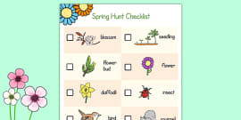 FREE! - Signs of Spring Worksheet & Checklist - Twinkl