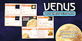 Solar System: Venus Facts Display Poster
