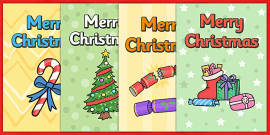 Christmas Greetings Card Templates - Primary Education