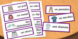 👉 French: At The Clothes Shop Matching Memory Game - Twinkl