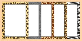 African Safari Animal Patterns A4 Sheets (Teacher-Made)