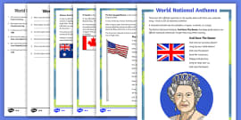 United Kingdom National Anthems Differentiated Reading Comprehension