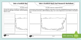 In a Rock Pool Checklist Worksheet / Worksheet - Twinkl