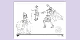 FREE! - Hercules Colouring Sheet | Colouring Sheets - Twinkl