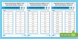 Balancing Equations Worksheets & Answers | Year 3-6 Maths