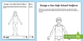 Design Your Own School Uniform Activity Sheet (teacher made)