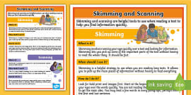 Skimming and Scanning Activities PDF | Primary Resources