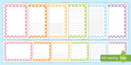 👉 Pastel Border Writing Frames (teacher made) - Twinkl