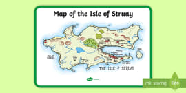 Cfe T 090 Map Of The Isle Of Struay Large Display Poster Katie Morag Ver 1 