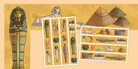 Ancient Egypt Borders Writing Pages | Various Line Sizes