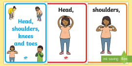 Head, Shoulders, Knees and Toes Worksheets- Resources