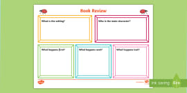 FREE! - Book Review Writing Frame to Support Teaching on The Bad Tempered