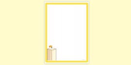 FREE! - White Candle Page Border | Page Borders | Twinkl