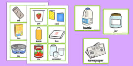 Recycling Sorting Worksheet - Enviroweek (teacher made)