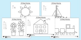 2D Shapes with Everyday Objects Display Posters - Twinkl
