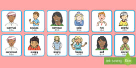 Feelings and Emotions Cards English/Italian (Teacher-Made)