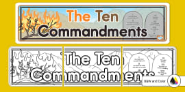 The Ten Commandments Banner (Teacher-Made) - Twinkl